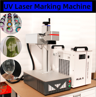 Marcatore laser UV multifunzionale Wtih Chiller per acqua per vetro Legno pelle acrilica
